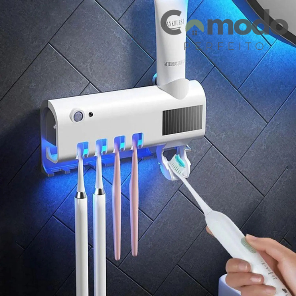 Aplicador de Pasta de Dente Automático com Suporte para Escovas