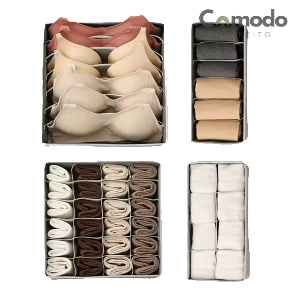 Kit Gavetas Organizadoras para Roupas Íntimas