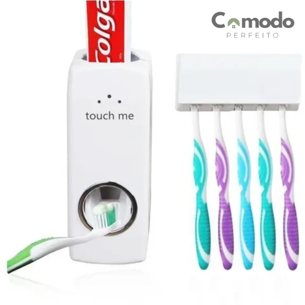 Aplicador de Pasta de Dente Automático com Suporte para Escovas